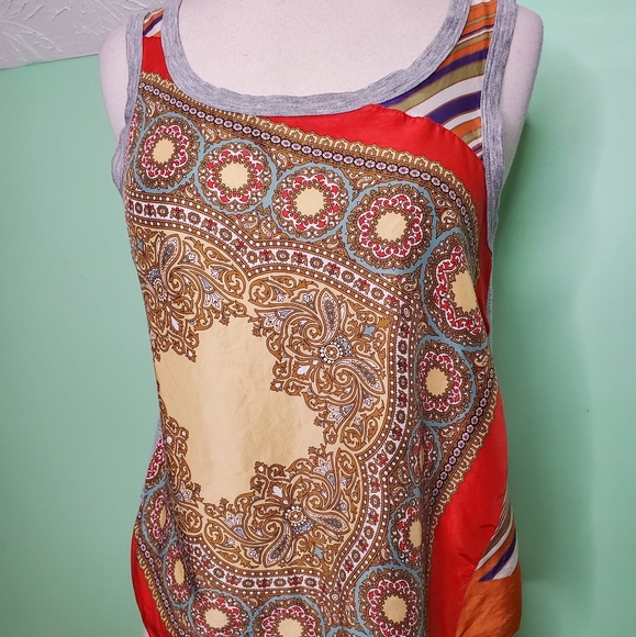 Dolce & Gabbana Silk Print Burnout Tank - Picture 3 of 8